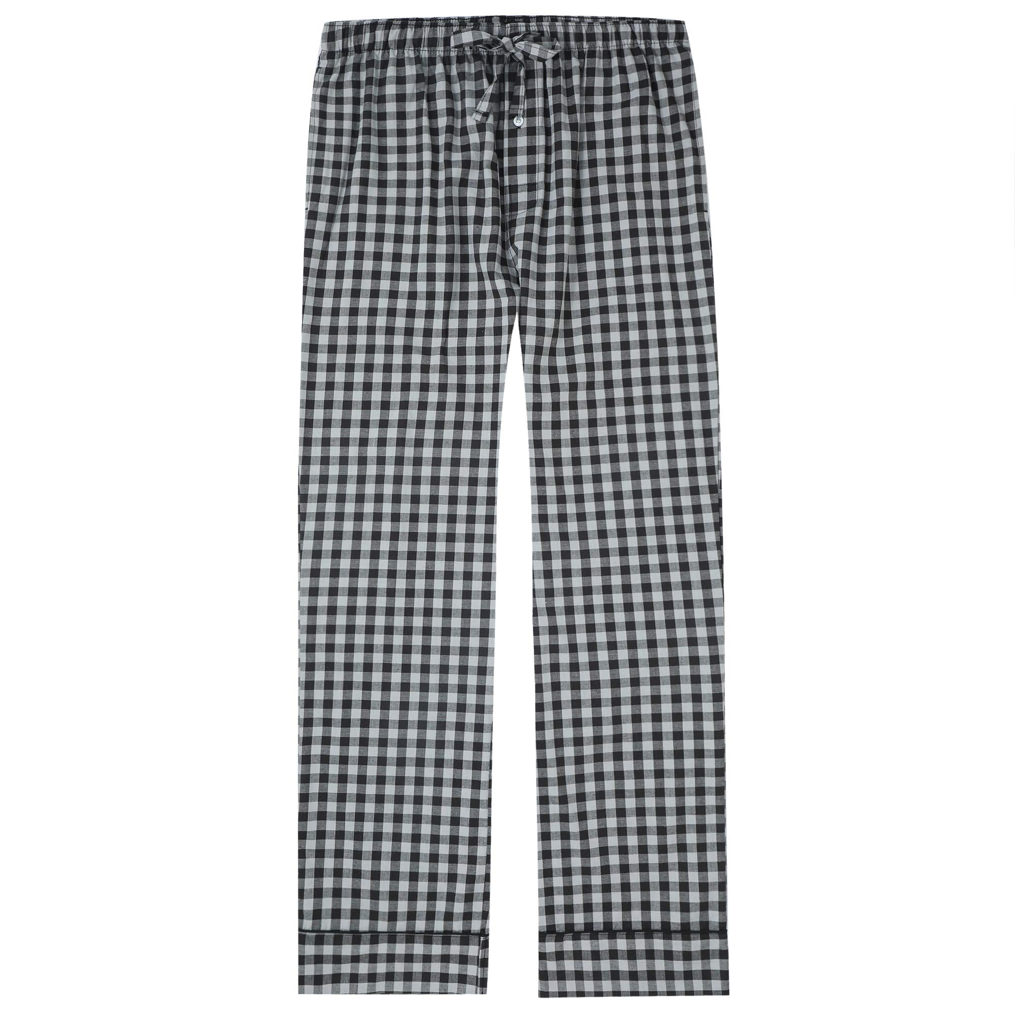 Premium Men's Plaid Pajama Pants - 100% Cotton Lounge Sleepwear for Men | Soft & Breathable Comfort Pants for Home, Travel & Relaxation