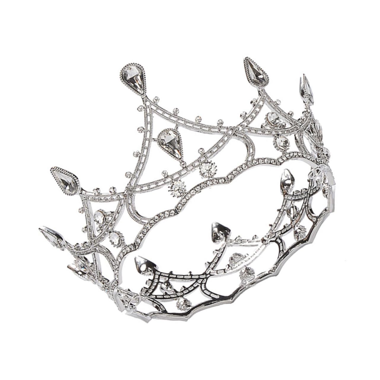 POPETPOP 3-Piece Baroque Crystal Bridal Tiara Set - Rhinestone Pageant Crown Hair Accessories for Women & Girls (Wedding, Prom, Pageant, Birthday, Cosplay)