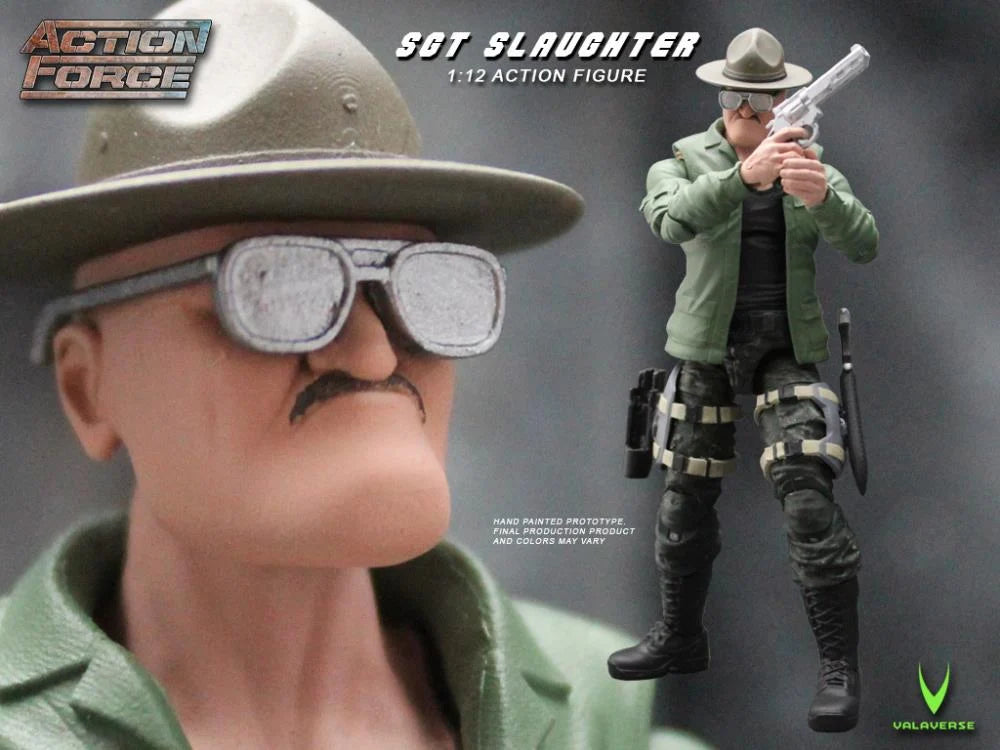 Action Force Sgt. Slaughter Action Figure - Collectible Military Toy for Kids & Adults - Perfect for Display, Play & Gifts
