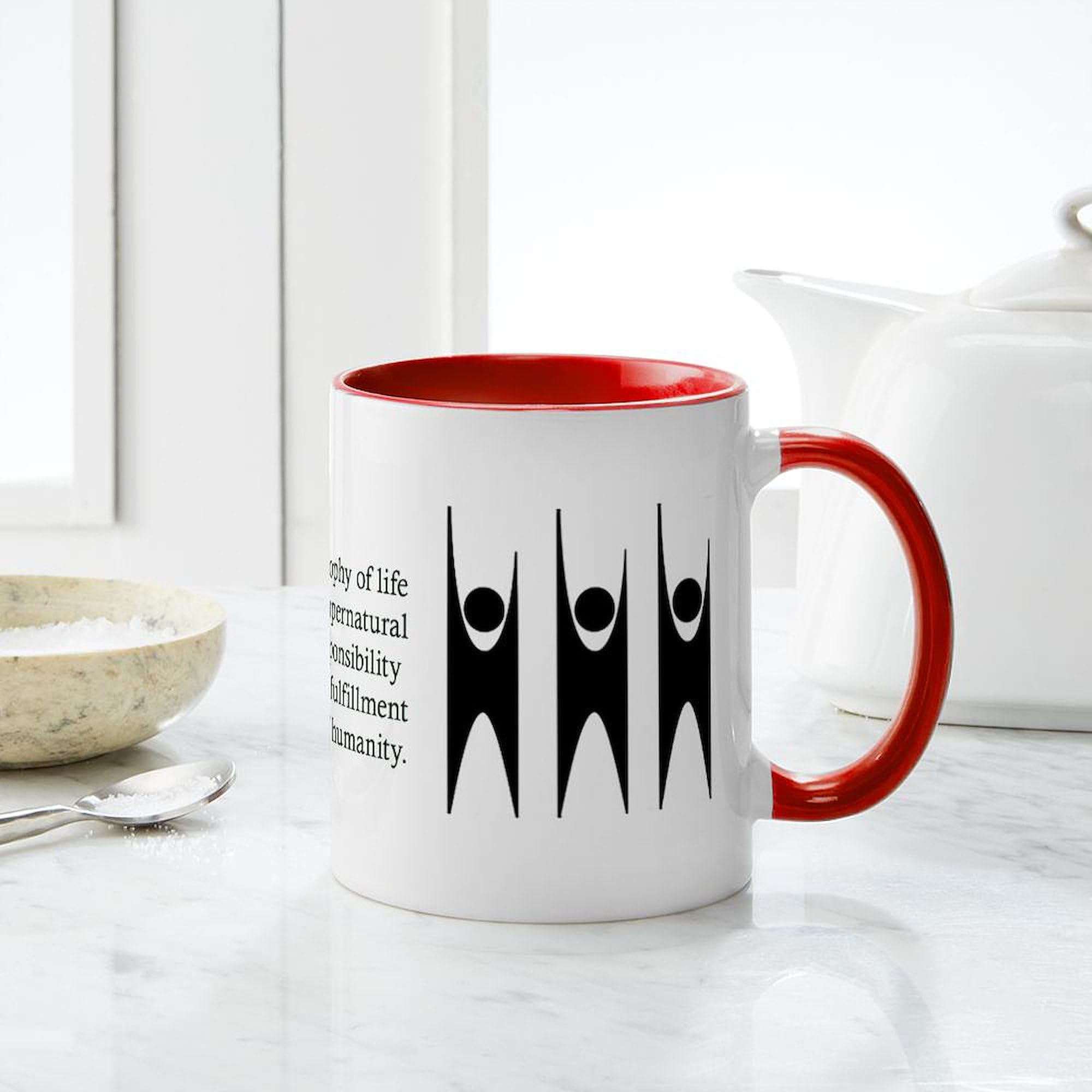 Humanist Ceramic Coffee Mug 11 oz (325 ml) - Perfect for Tea, Hot Chocolate & Office Use - Inspirational Gift for Atheists & Free Thinkers