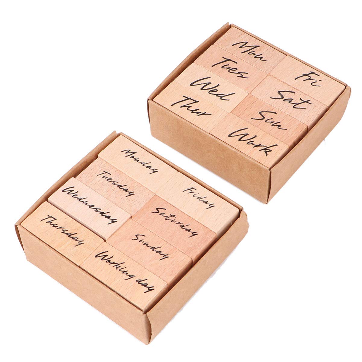 EXCEART Vintage Wooden Stamps Set - DIY Craft Supplies for Greeting Cards, Scrapbooking, Photo Albums & Decoupage | Perfect for Handmade Gifts, Home Decor & Art Projects