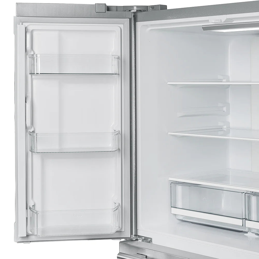 Forno Moena 36 Inch French Door Counter Depth Refrigerator FFRBI1820 40SG - Energy Efficient Stainless Steel Smart Fridge for Modern Kitchens & Open Floor Plans