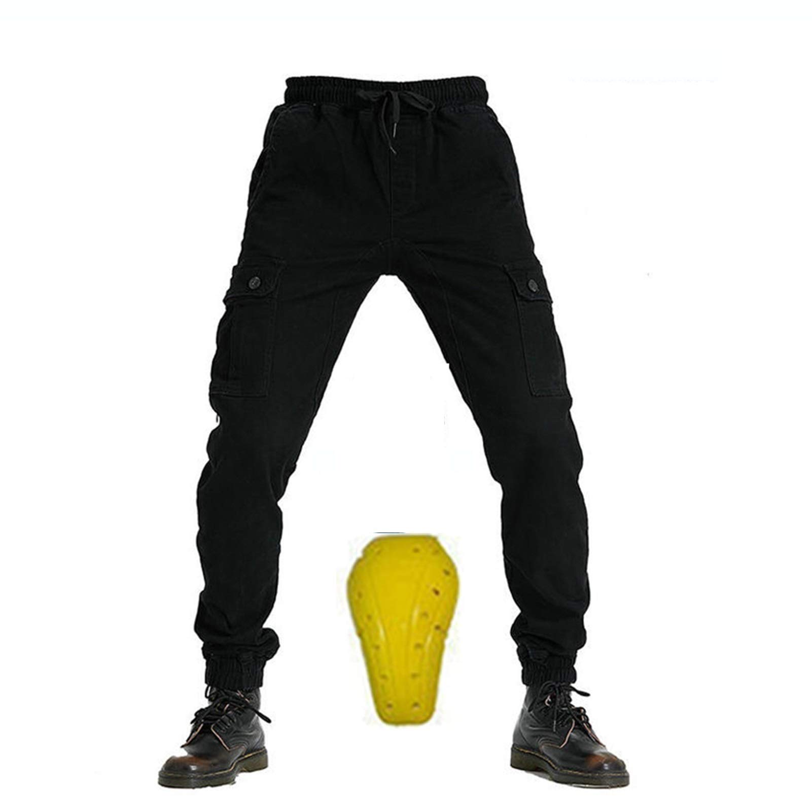 Men's Motorcycle Riding Pants with CE Certified Knee & Hip Armor - 4 Protective Pads for Safety, 4 Style Options - Durable Motorbike Gear for Street & Off-Road Adventures