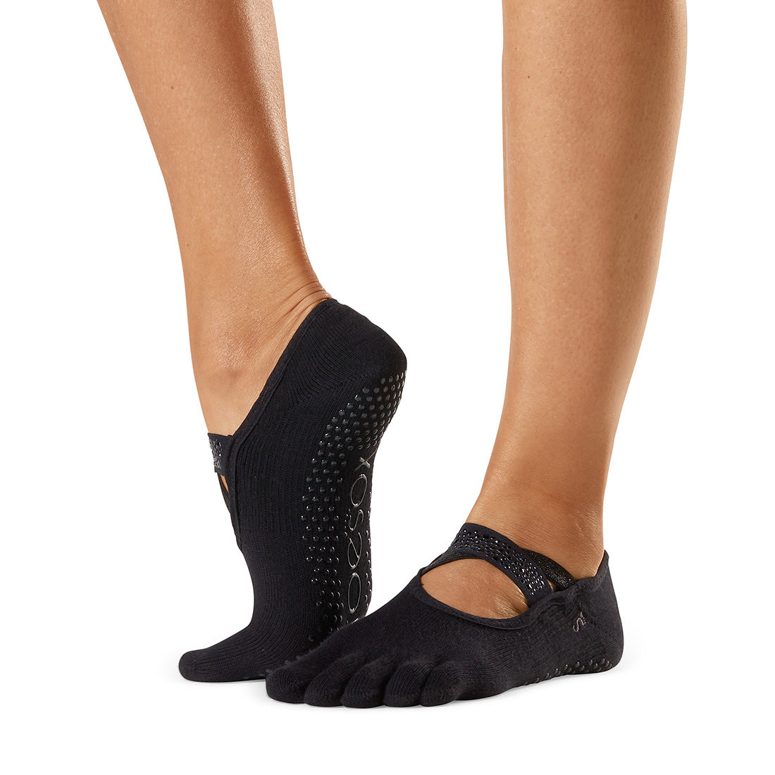 ToeSox Mia Grip Yoga Socks - Non-Slip Grip Socks for Pilates, Barre & Dance - Improve Balance & Stability During Workouts