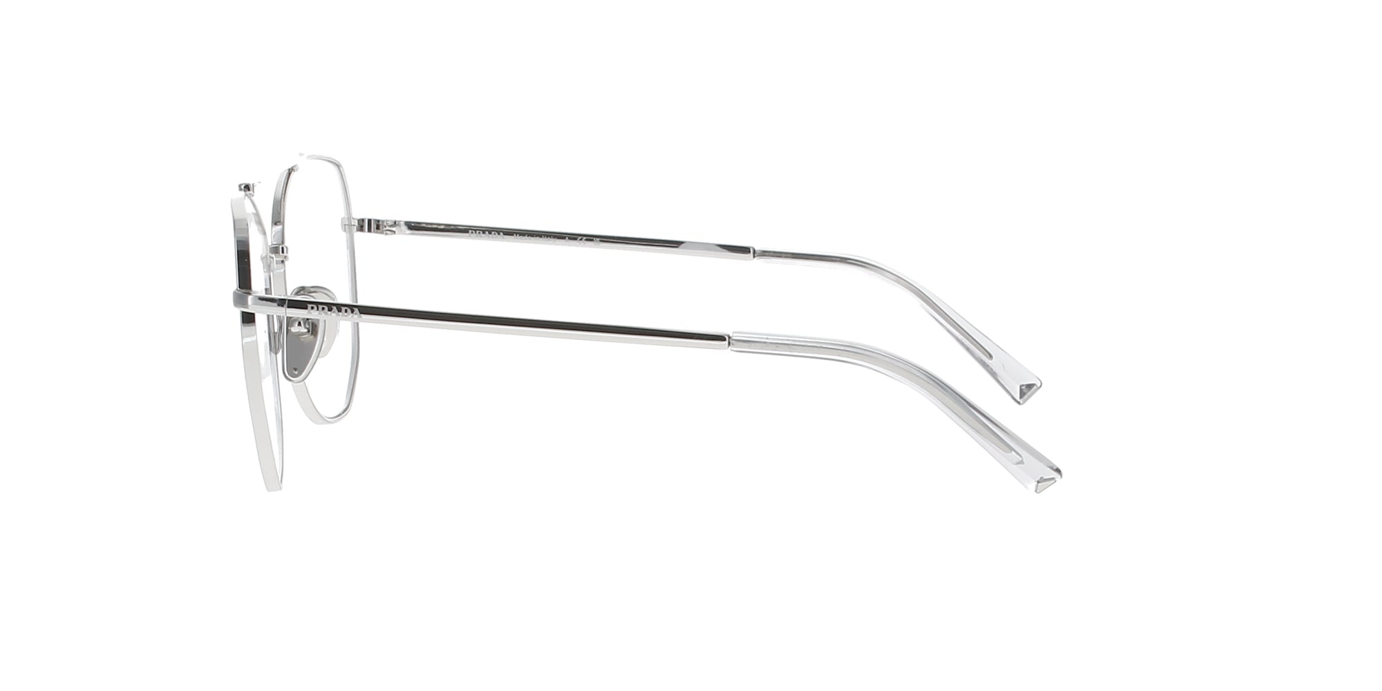 Prada Angular Silver Metal Frame Sunglasses - Stylish UV Protection for Outdoor Activities & Fashion