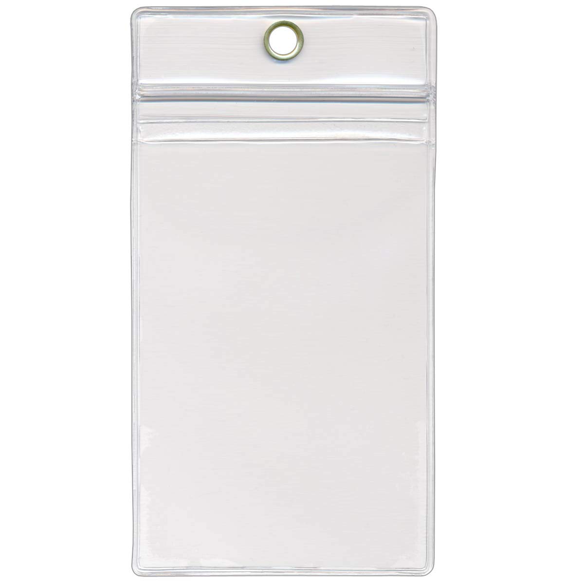 StoreSMART - 100 Pack Clear Plastic ID Badge Holders with Lanyard - LY3578ZIPS-100 - Perfect for Events, Conferences, and Workplace Security