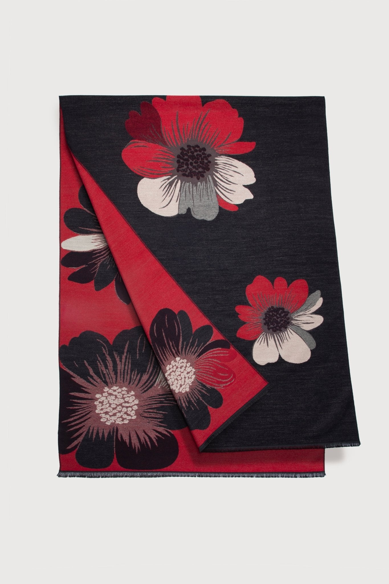 Fresh Floral Reversible Scarf - Lightweight Fashion Accessory for Women - Perfect for Spring Outfits, Office Wear & Special Occasions