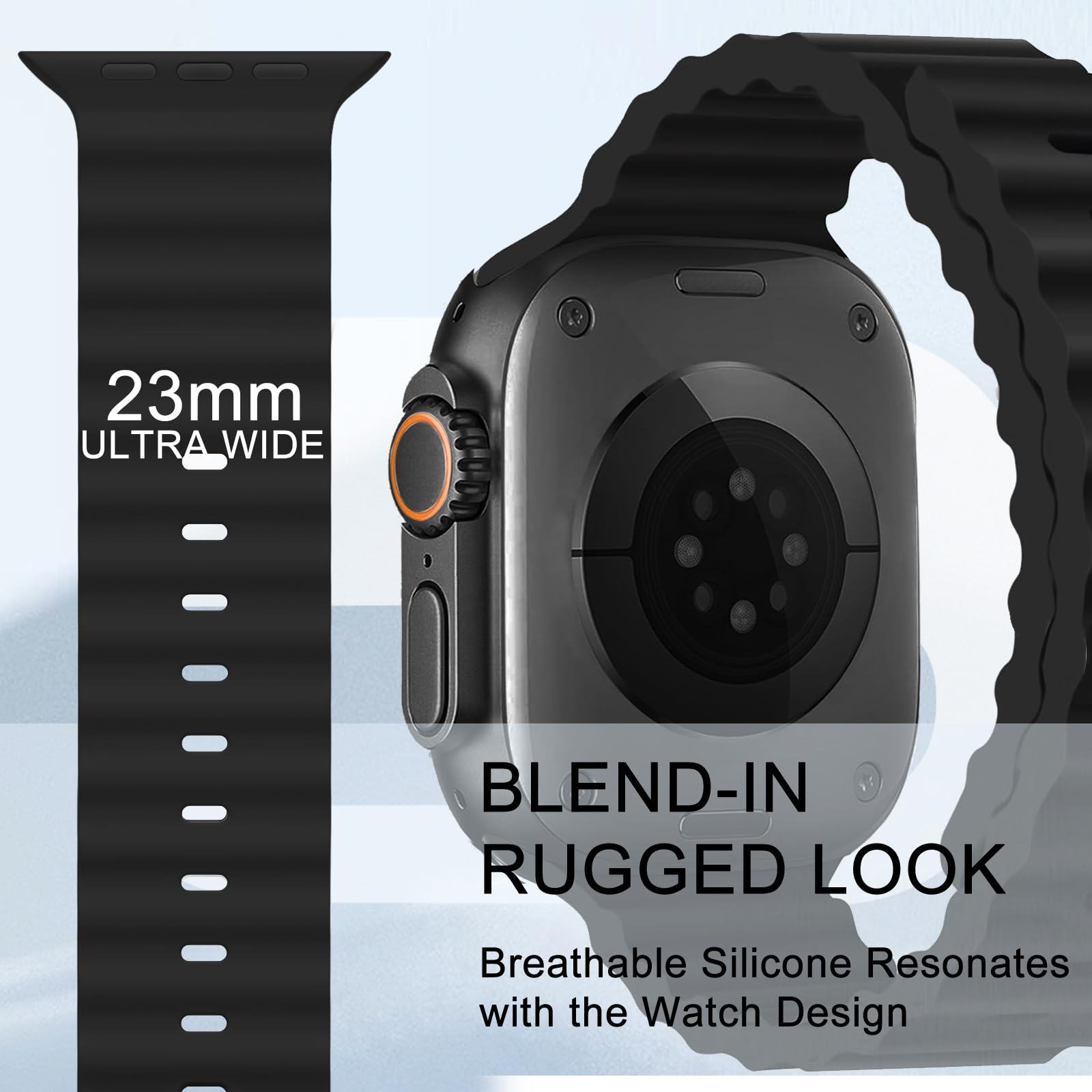 6 Pack Sport Bands for Apple Watch Ultra/Ultra 2/Series 4-9 (44mm 45mm 46mm) - Breathable Trail Alpine Ocean Bands for Men & Women - Perfect for Running, Swimming & Outdoor Activities
