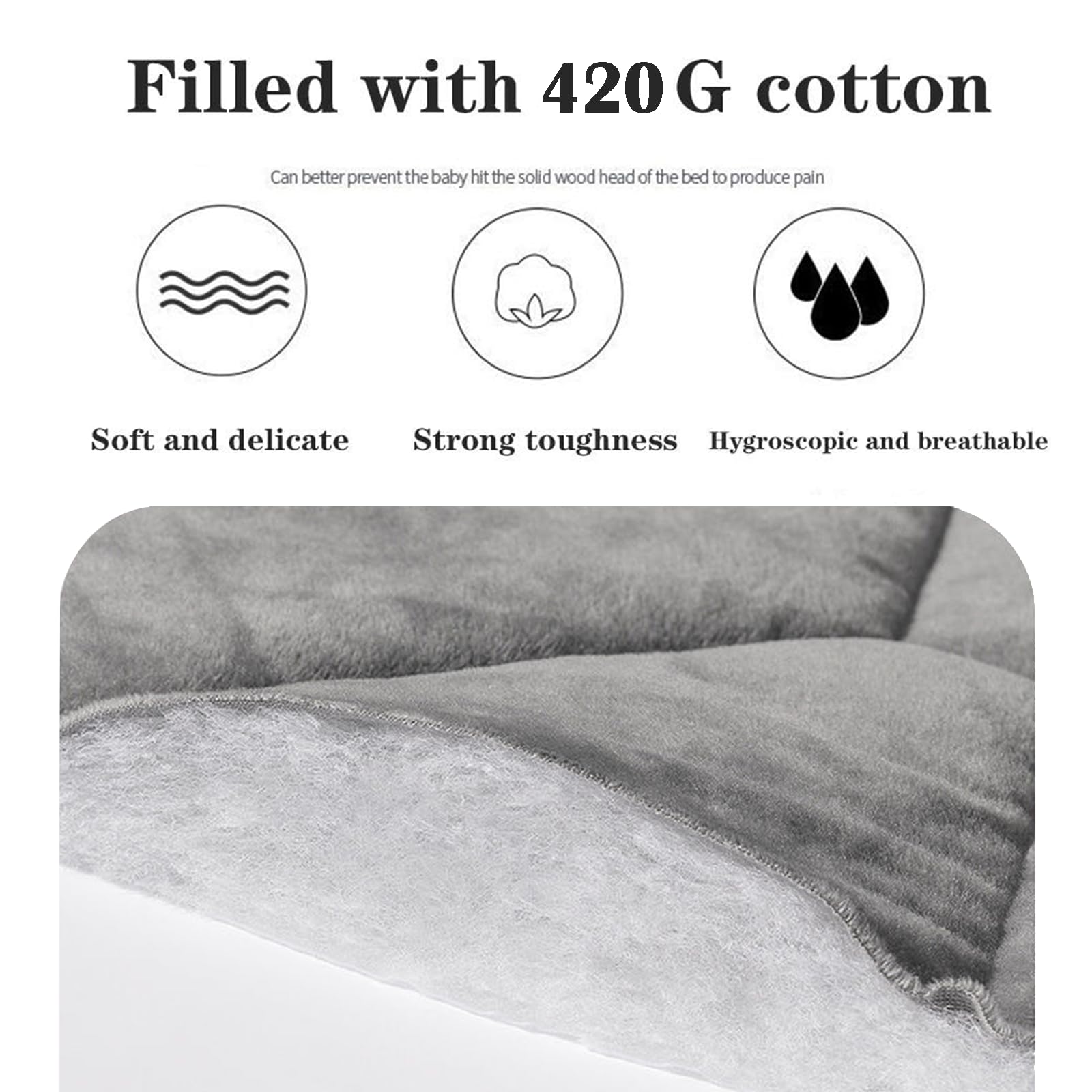 Velvet Quilted Headboard Cover - Dustproof & Thickened Padding Protector for Queen, Twin, Full & King Size Beds (Beige, 160cm/63