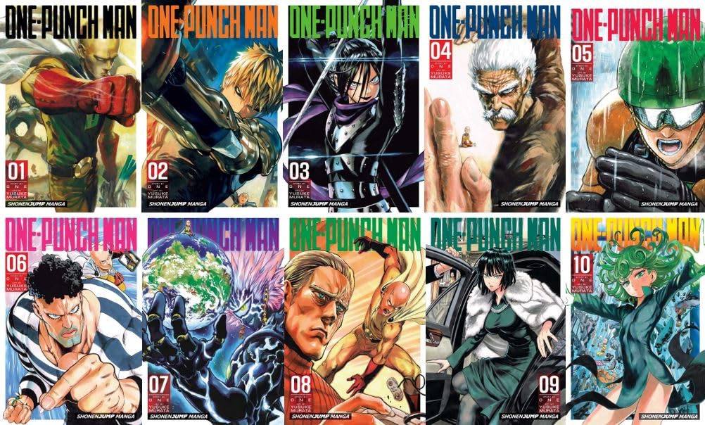 One-Punch Man Complete Box Set Volumes 1-10 | Manga Book Series for Anime Fans & Collectors | Perfect Gift for Comic Lovers & Action Readers
