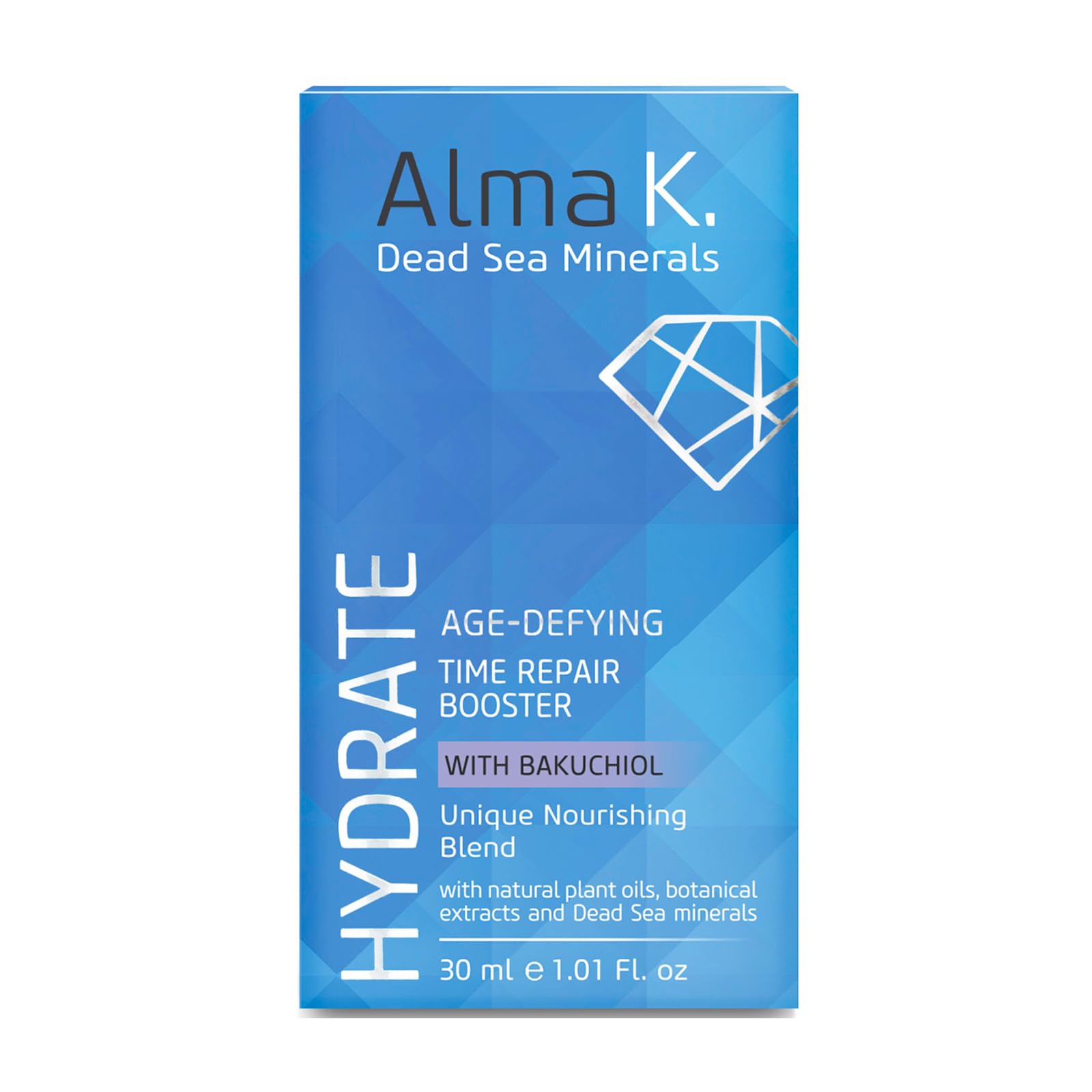 Alma K Time Repair Booster Serum with Bakuchiol & Hyaluronic Acid - Anti-Aging Face Serum for Women - Skin Brightening & Hydrating Treatment - 1 fl oz - Perfect for Nighttime Skincare Routine & Daily Moisturizing