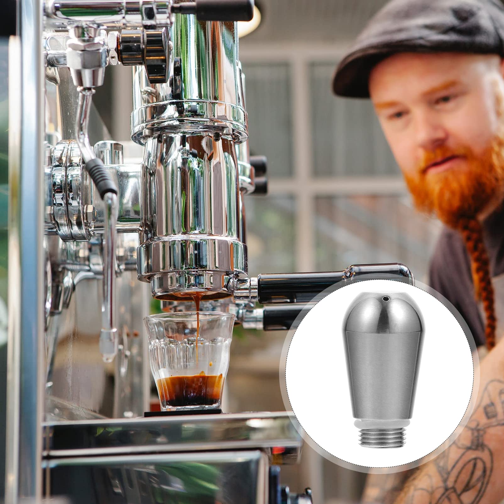 Cabilock 3-Hole Steam Nozzle Tip Spout Replacement for Espresso & Coffee Makers - Perfect for Milk Frothing & Latte Art at Home or Café