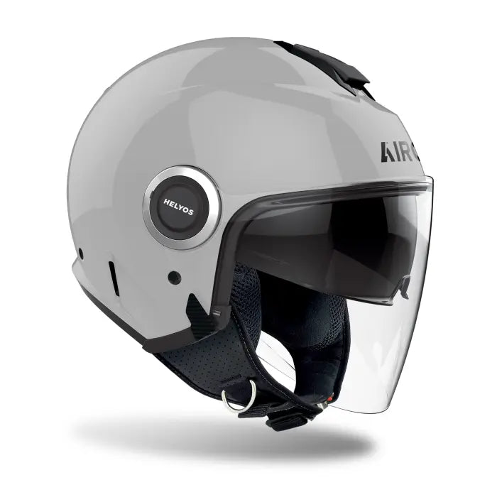 Airoh Helyos Gloss Concrete Grey Motorcycle Helmet - Lightweight DOT Certified Full Face Helmet for Men & Women - Perfect for Street Riding, Racing & Commuting