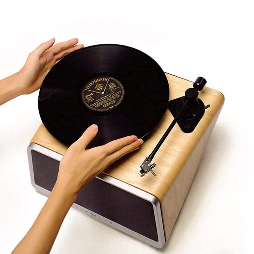 Vintage Vinyl Record Player with Bluetooth - Retro Gramophone Style Suitcase Turntable for Home & Office | Perfect for Music Lovers, Gift Giving & Vintage Decor