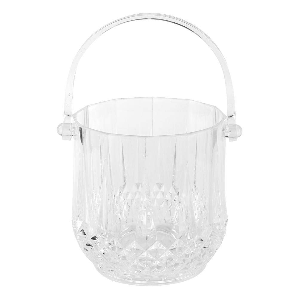 Premium Acrylic Ice Bucket - Crystal Clear Diamond Design for Cocktails, Wine & Beverages | Durable & Stylish Barware for Home, Cafe & Party Use