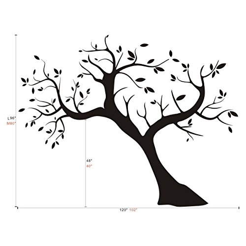 Large Dark Brown Tree Wall Decals - Removable Vinyl Stickers for Nursery & Kids Room Decor - Perfect for Baby Shower Gifts & Home Wall Art