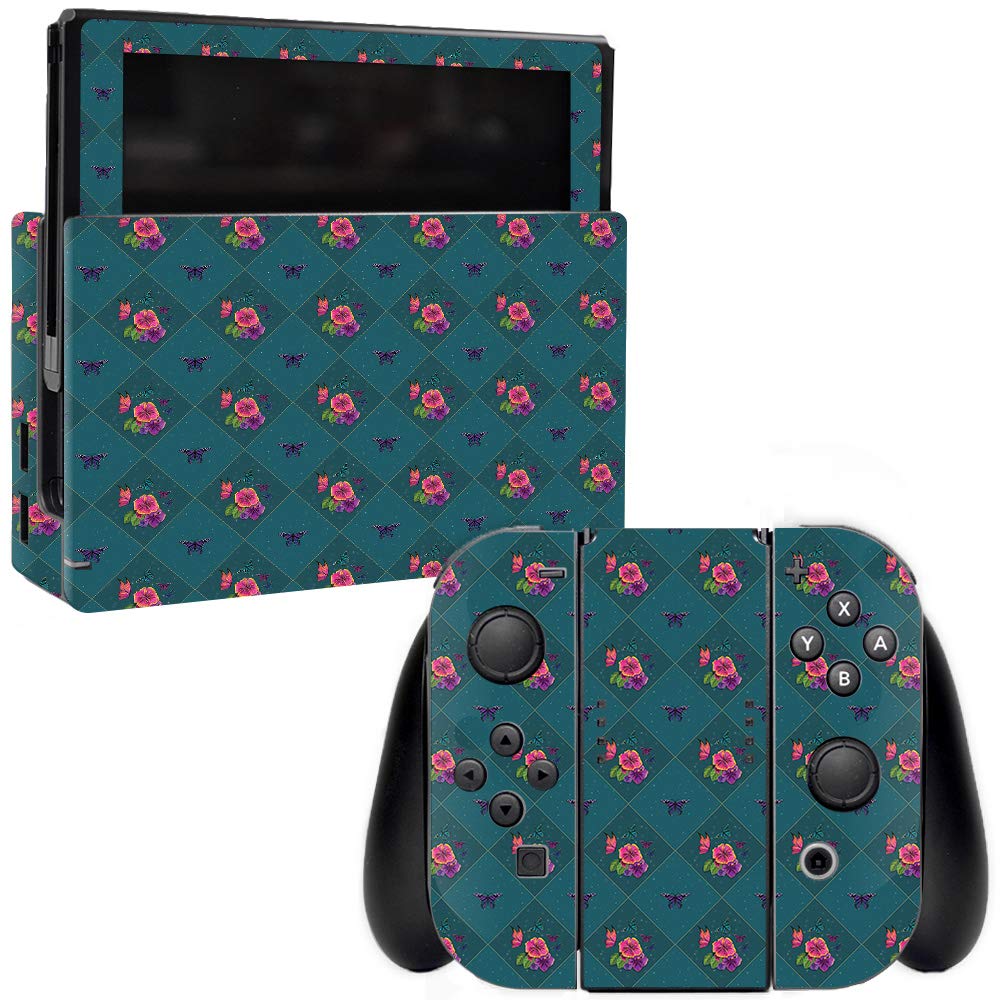 MightySkins Vinyl Decal Wrap Cover for Nintendo Switch - Botanical Butterflies Design | Protective & Durable Skin | Easy to Apply & Remove | Made in USA | Perfect for Gaming Protection & Customization