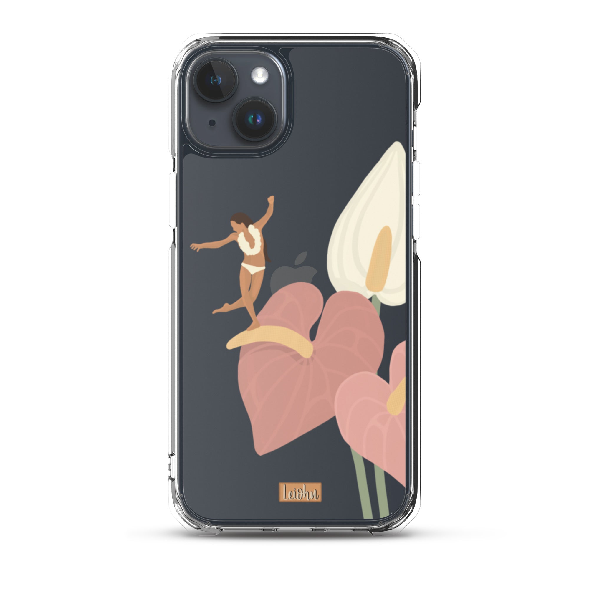 He'e Nalu Anthurium iPhone Case - Premium Floral Design Phone Cover for iPhone 13/14/15 Series - Perfect for Beach, Vacation & Tropical Style Lovers