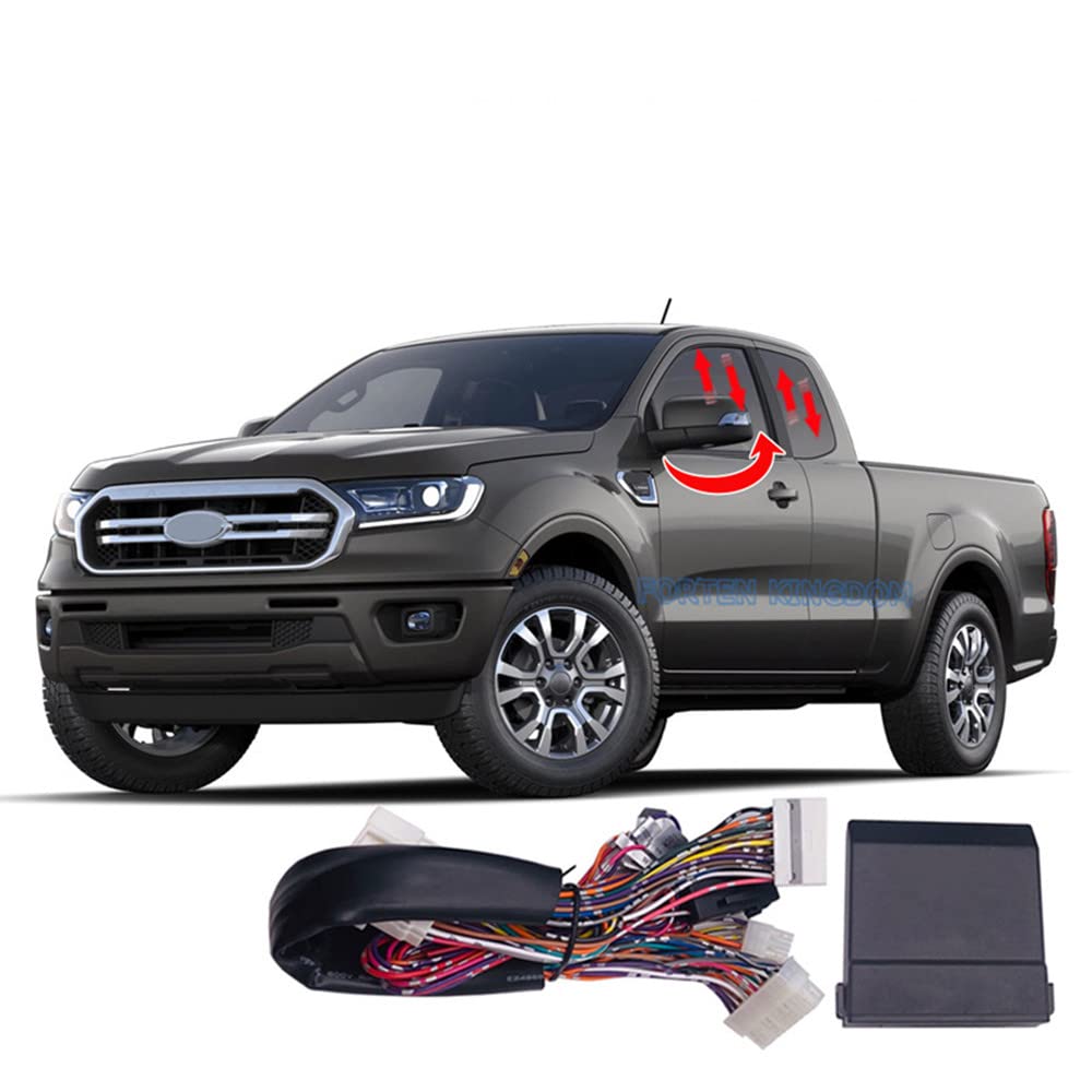 Ford Ranger 3.2T Wildtrak & Raptor 2017-2023 Auto Folding Side Mirrors & Window Closer Kit - Remote Control for LHD | Easy Parking & Enhanced Security