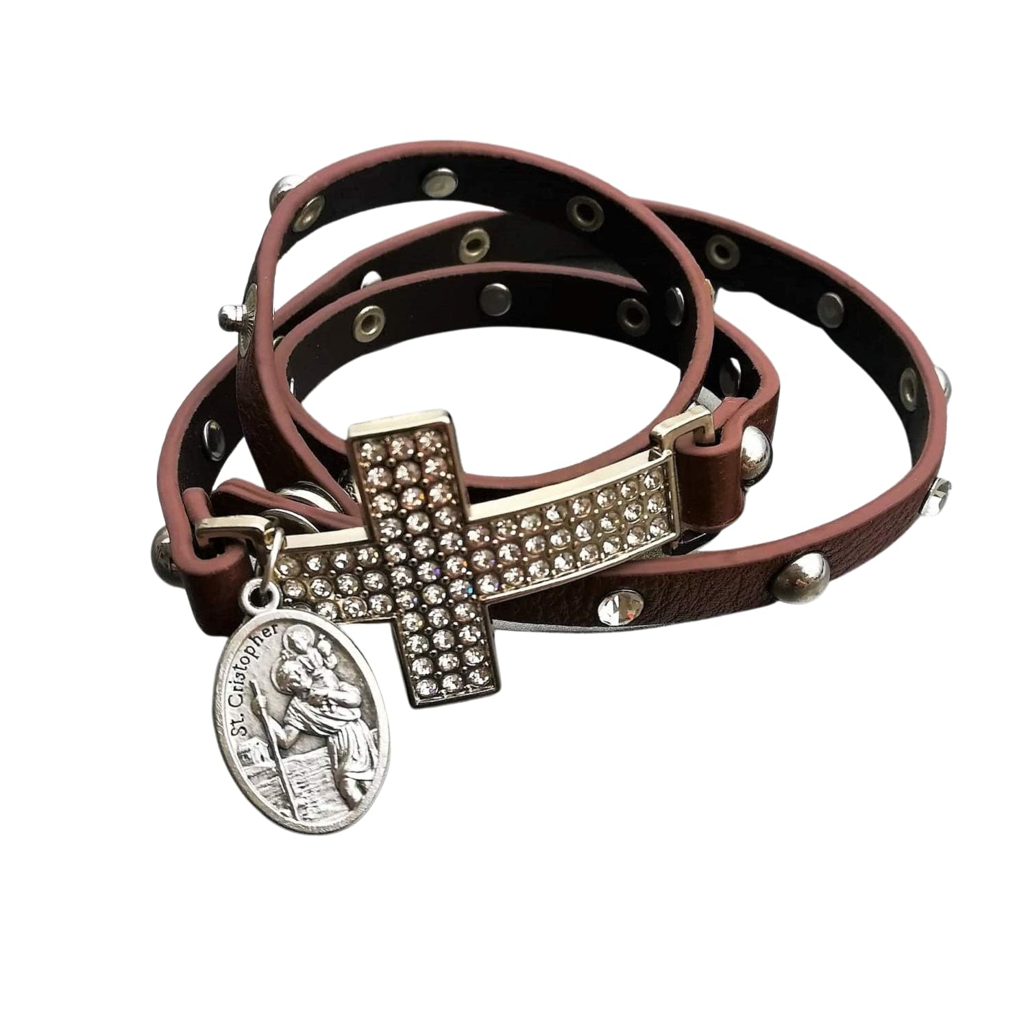 St Christopher Medal for Car - Travel Protection Cross Charm for Mirror & Gearbox