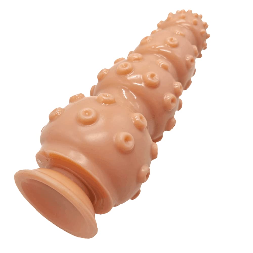 13.8 Inch Extra Long Anal Plug Dildo with Powerful Suction Cup - Flexible Silicone Butt Plug for Men & Women - Realistic Flesh Texture Adult Sex Toy - Perfect for Solo Play, Couples & BDSM Exploration
