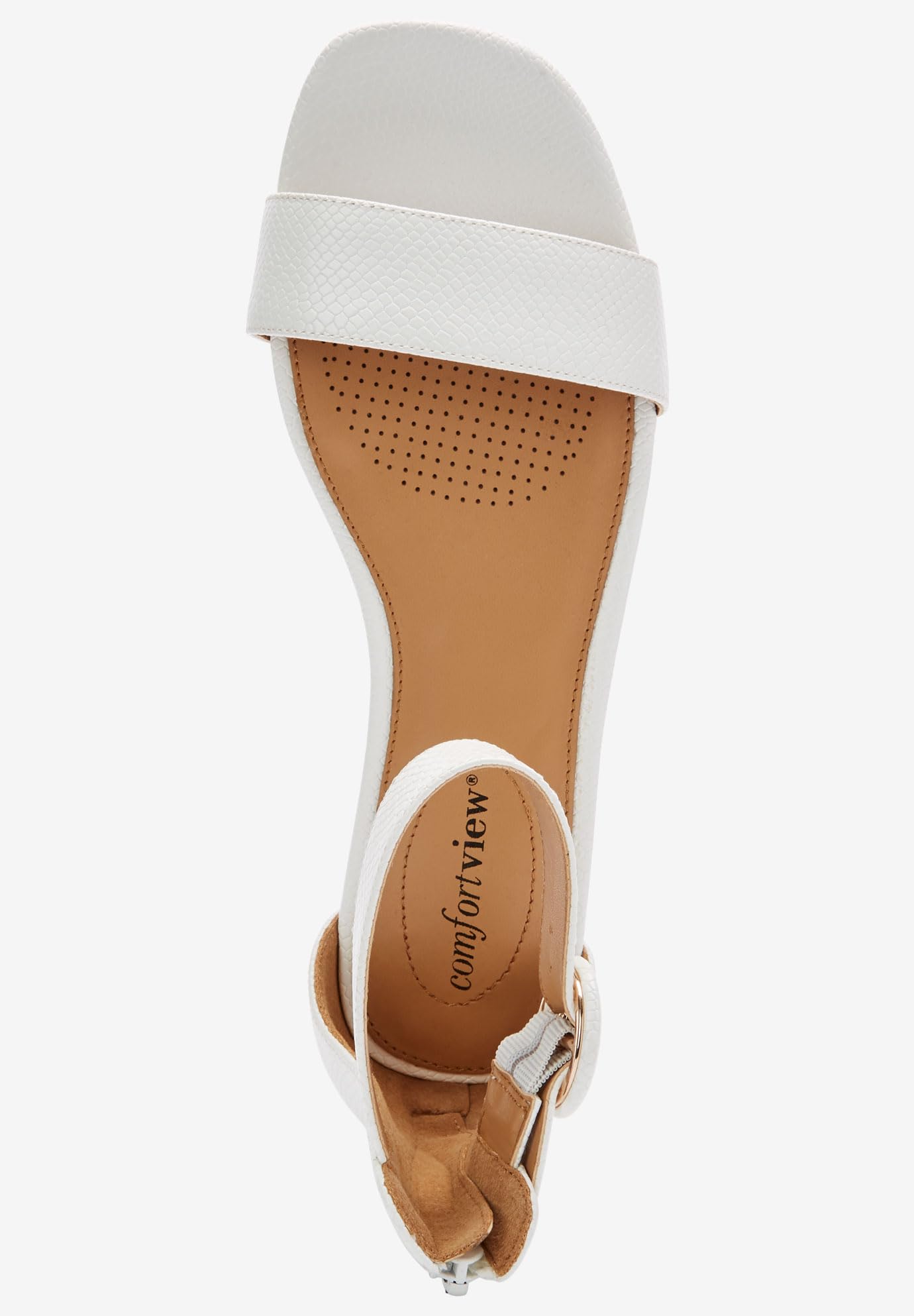 Comfortview Women's Wide Width The Alora Sandal - Comfortable Casual Summer Shoes for Walking, Travel & Beach Outfits