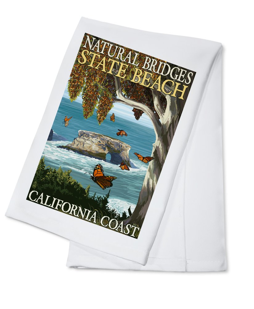 Natural Bridges State Beach California Cotton Tea Towel - 100% Premium Cotton Decorative Hand Towel for Kitchen, Bathroom & Home Decor - Perfect for Dish Drying, Gift Giving & Coastal Themed Decor