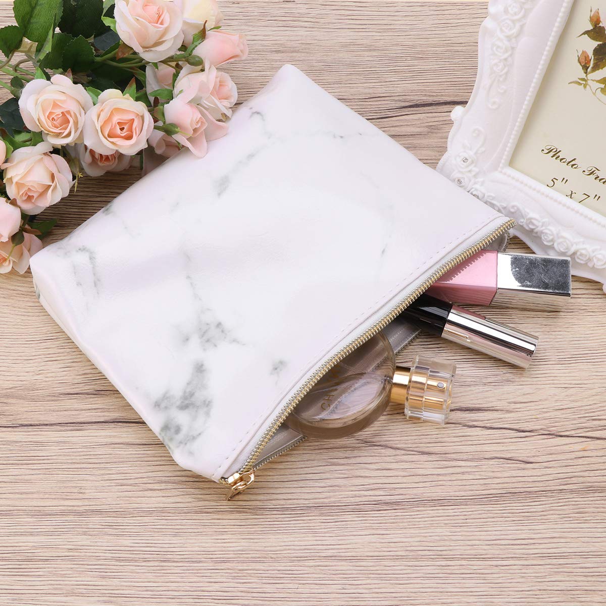 TOPBATHY Large Makeup Bag for Women - Waterproof Cosmetic Organizer Pouch with Zipper, Travel Toiletry Bag for Makeup Brushes & Accessories - Perfect for Travel, Gym, and Daily Use