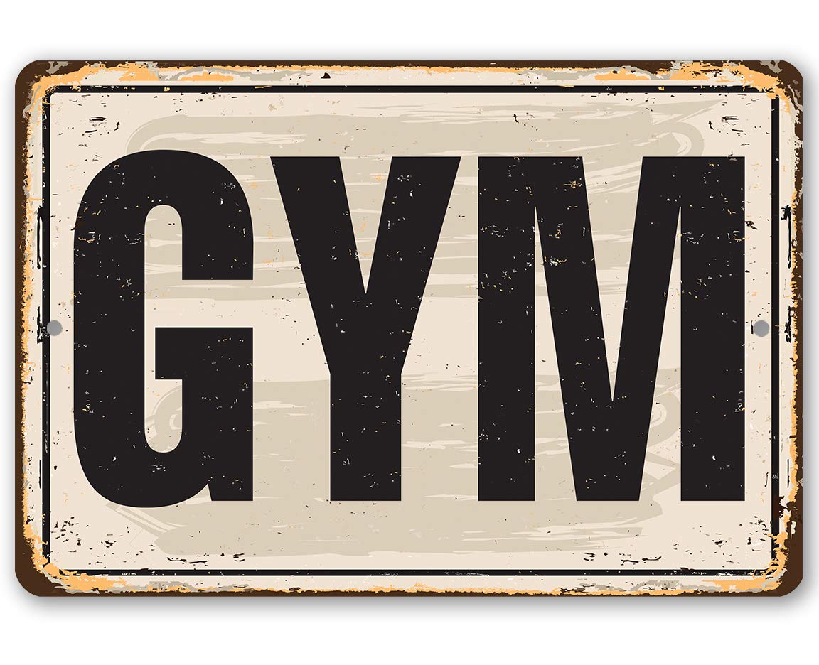 Metal Gym Signs for Home & Workout Room - Motivational & Inspirational Posters for Indoor/Outdoor Use - Perfect Home Gym Decor & Encouragement Gifts for Men & Women - Ideal for Fitness Studios, Garage Gyms & Personal Training Spaces