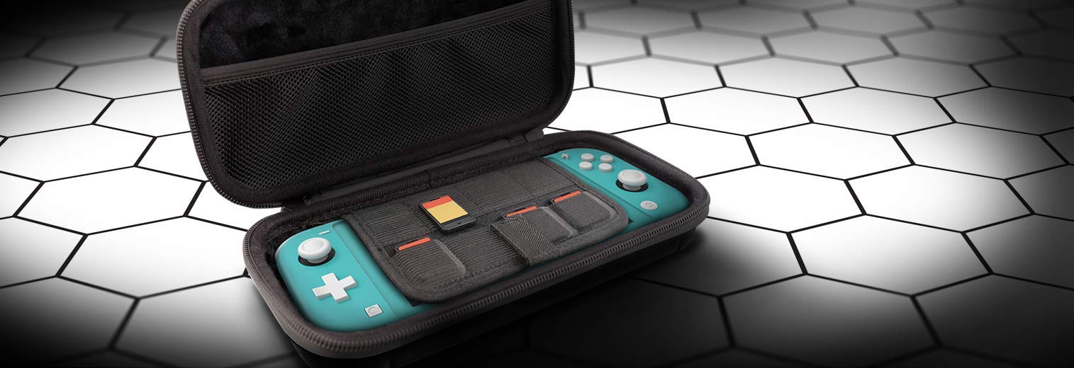 Nyko Elite Shell Case for Nintendo Switch Lite - Shockproof Hard Protective Cover with 8 Game Storage Slots & Accessory Pouch - Durable Drop Protection for Gaming On The Go