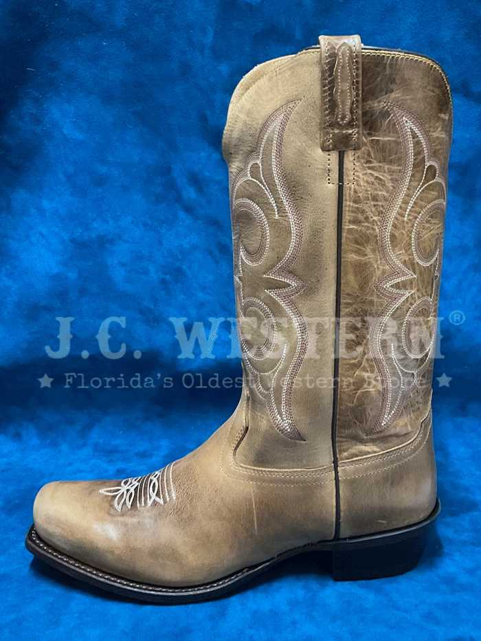 Old West 18138 Women's Square Toe Western Boots - Tan Cowboy Boots for Country Dancing & Rodeo Events