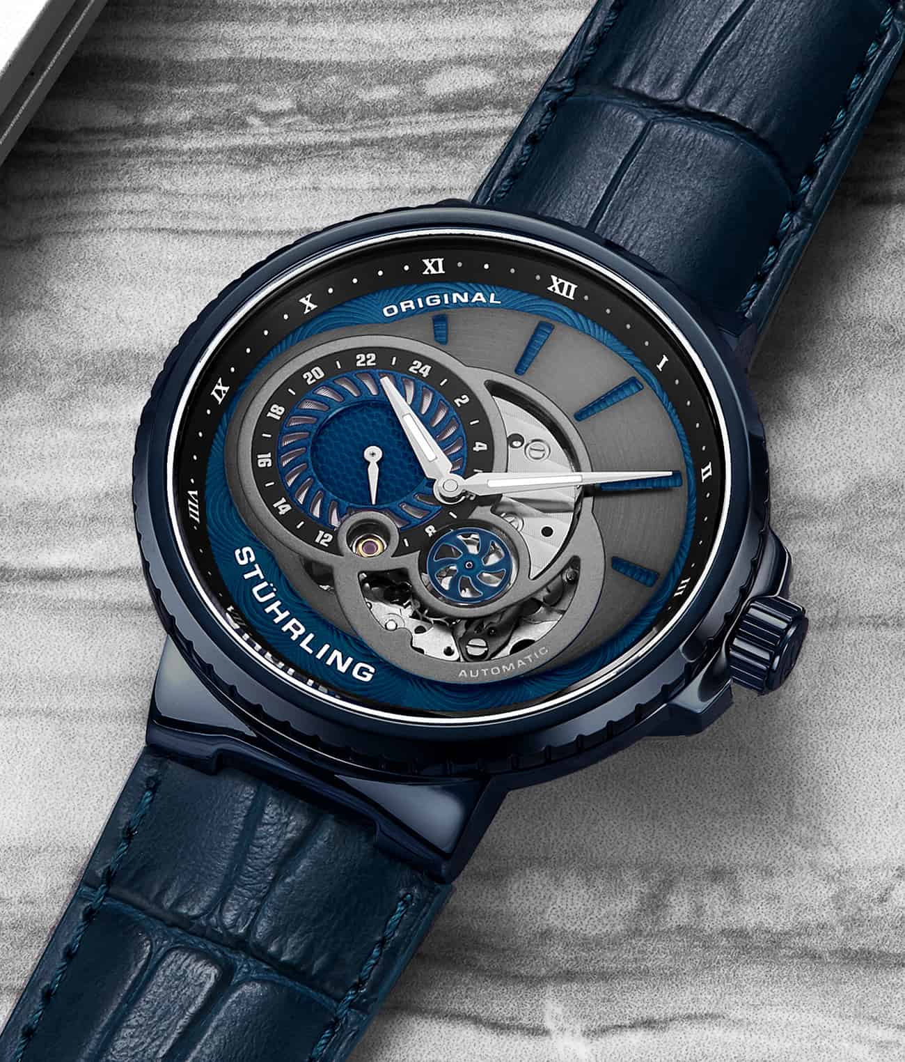 Legacy 996 Automatic 45mm Skeleton Watch for Men - Luxury Stainless Steel Mechanical Timepiece - Perfect for Business, Formal Events & Gift Giving