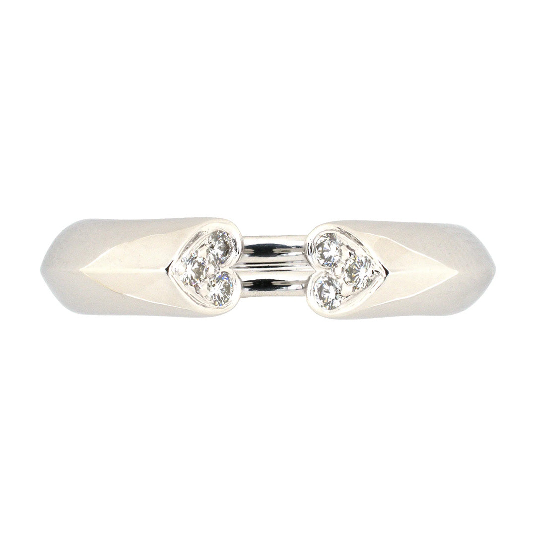 Tiffany Paloma Picasso Diamond Twin Heart Ring - 18K Gold & Sterling Silver Jewelry for Women, Elegant Valentine's Day Gift, Anniversary Present, Romantic Proposal Ring