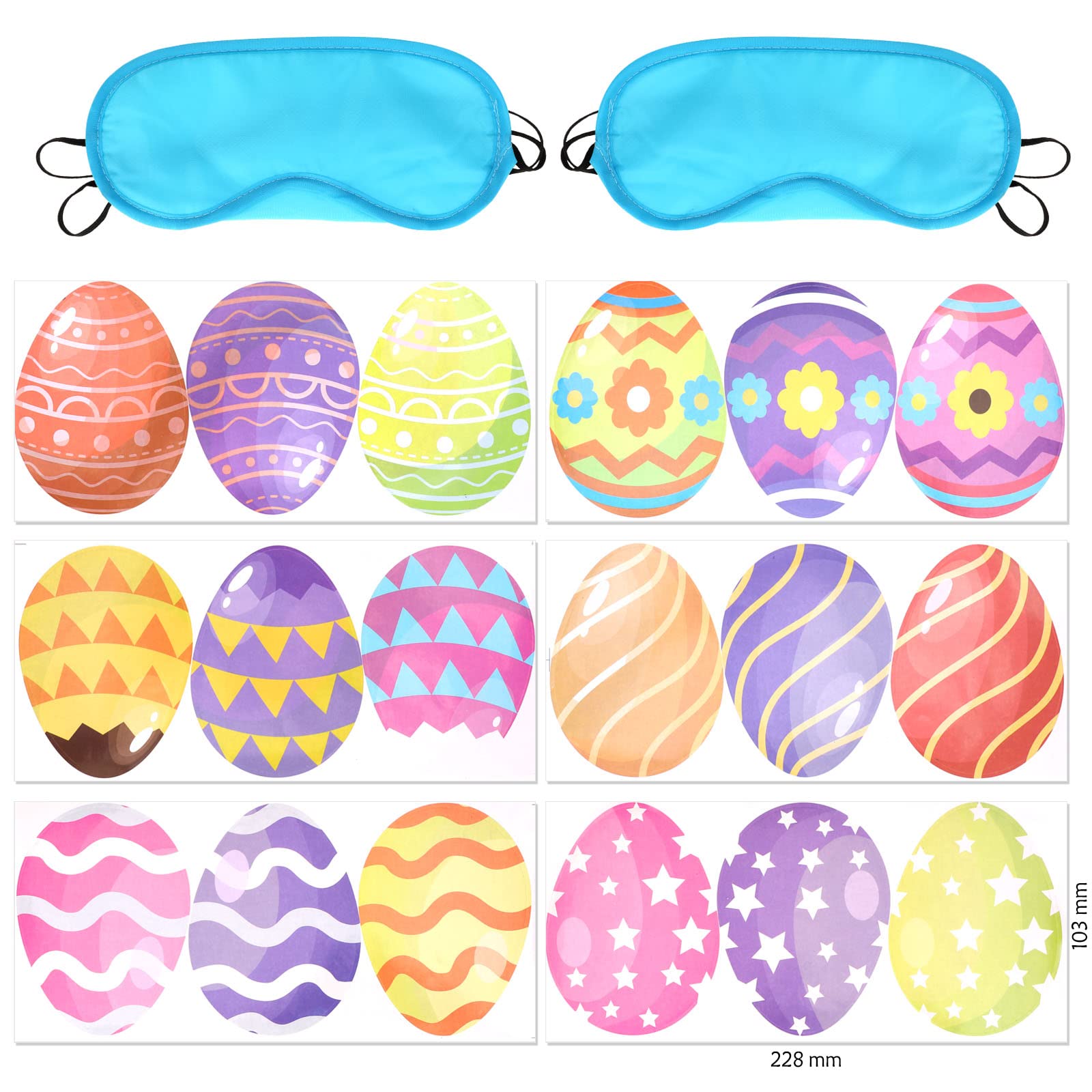 Fun Easter Egg Pin Game for Kids & Family - HOWAF Pin the Egg on the Bunny Easter Party Activity - Great for Home, School & Office Celebrations - Perfect Easter Decoration & Kids Entertainment