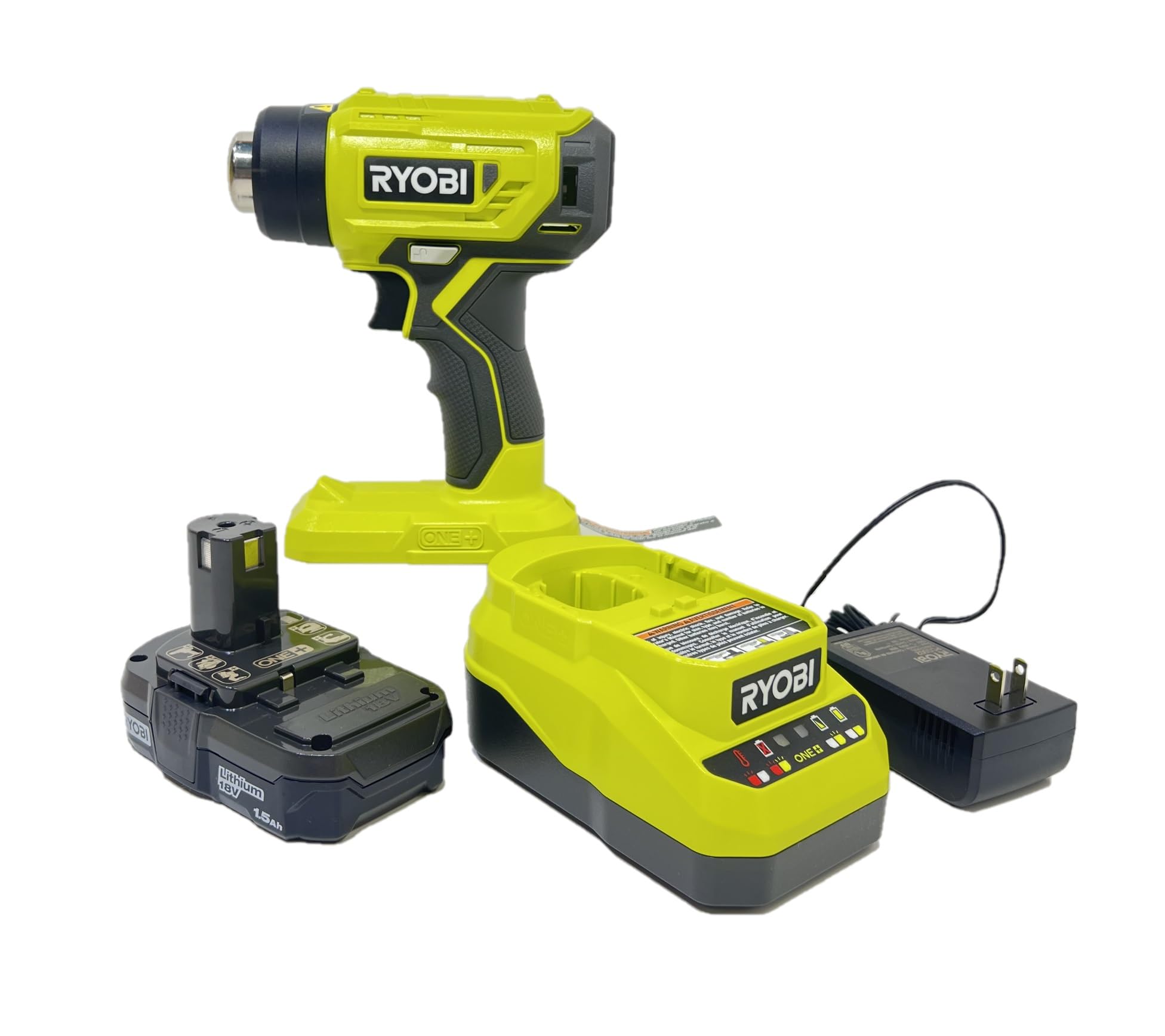 RYOBI P3150 18V Cordless Heat Gun Kit with Battery & Charger (P118B) - Bulk Packaging - Perfect for DIY Projects, Home Repairs, and Crafting