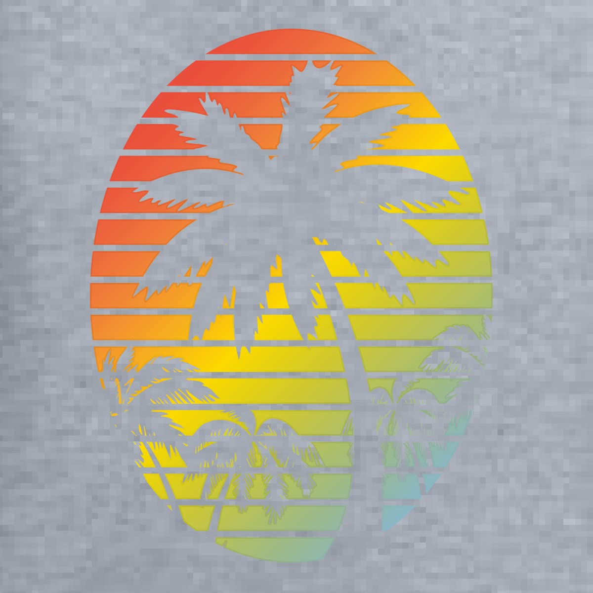 Trendy Men's Tropical Palm Tree Sunset Graphic T-Shirt | Vintage Pop Culture Tee for Beach Vacation, Summer Outfits & Casual Wear