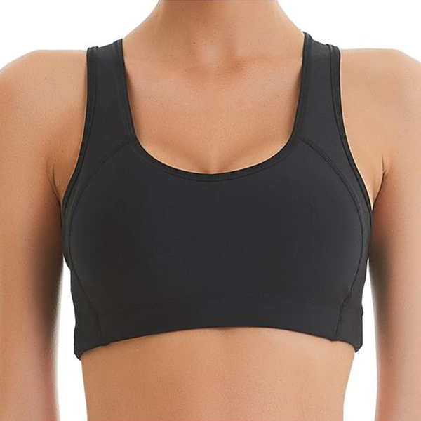 Black Women's Sports Bras with Removable Pads - High Support Workout Bra for Running, Yoga & Gym - WE001