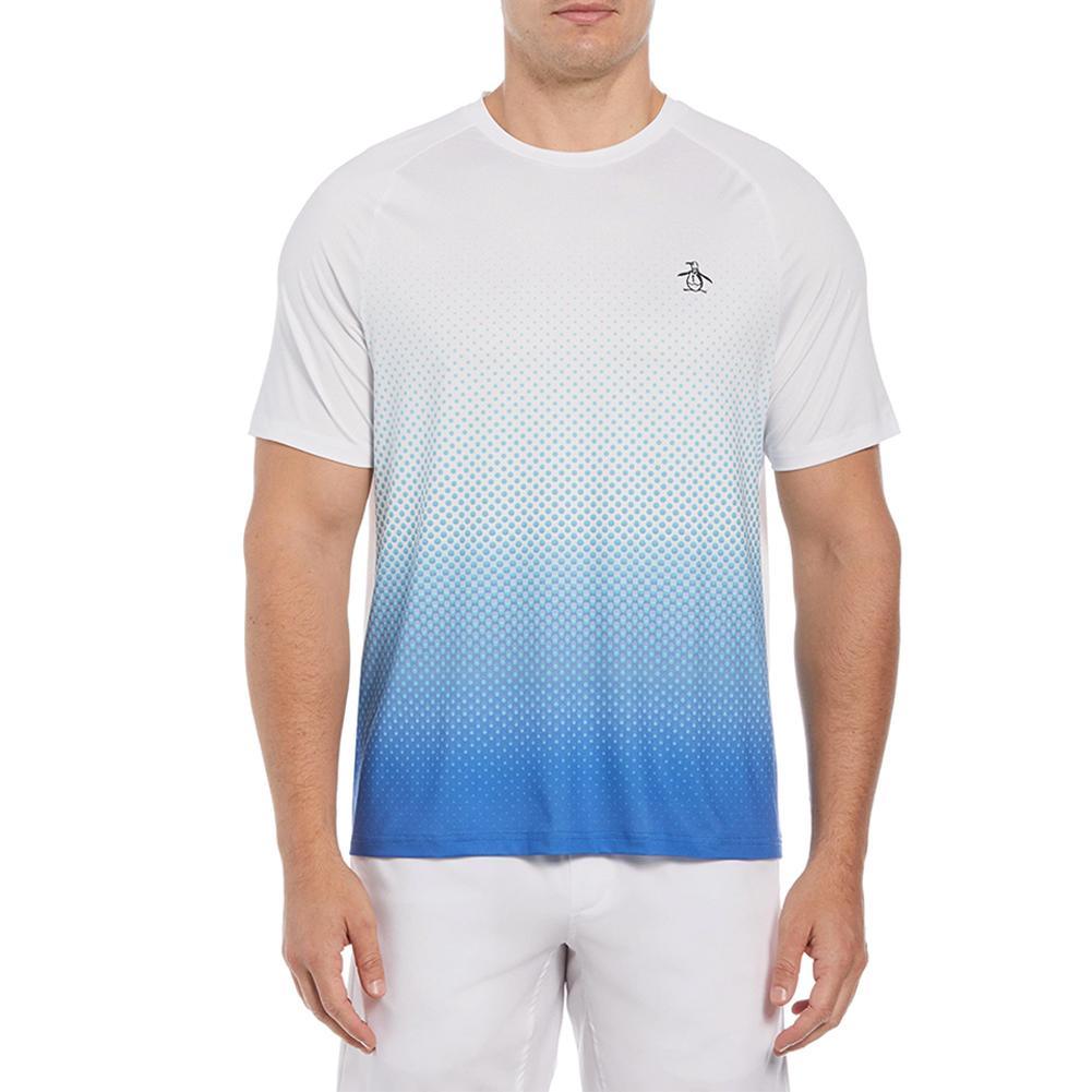 Men's Ombre Tennis Crew Socks - Performance Athletic Socks for Tennis, Running & Sports - Moisture-Wicking & Breathable (Bright White) - Perfect for Court Matches & Gym Workouts