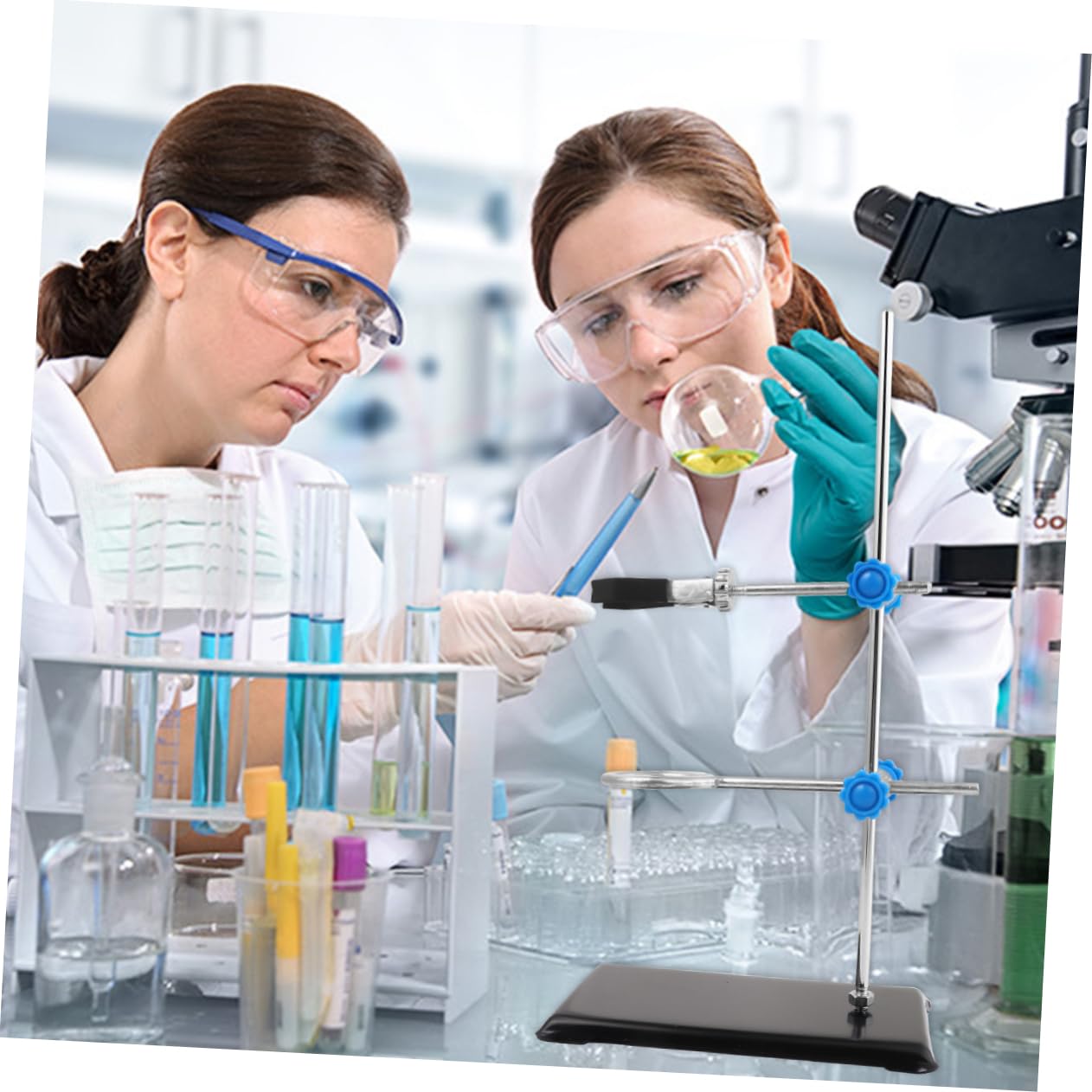 Mobestech Mini Lab Clamp Set - Iron Stand for Chemistry & Cooking