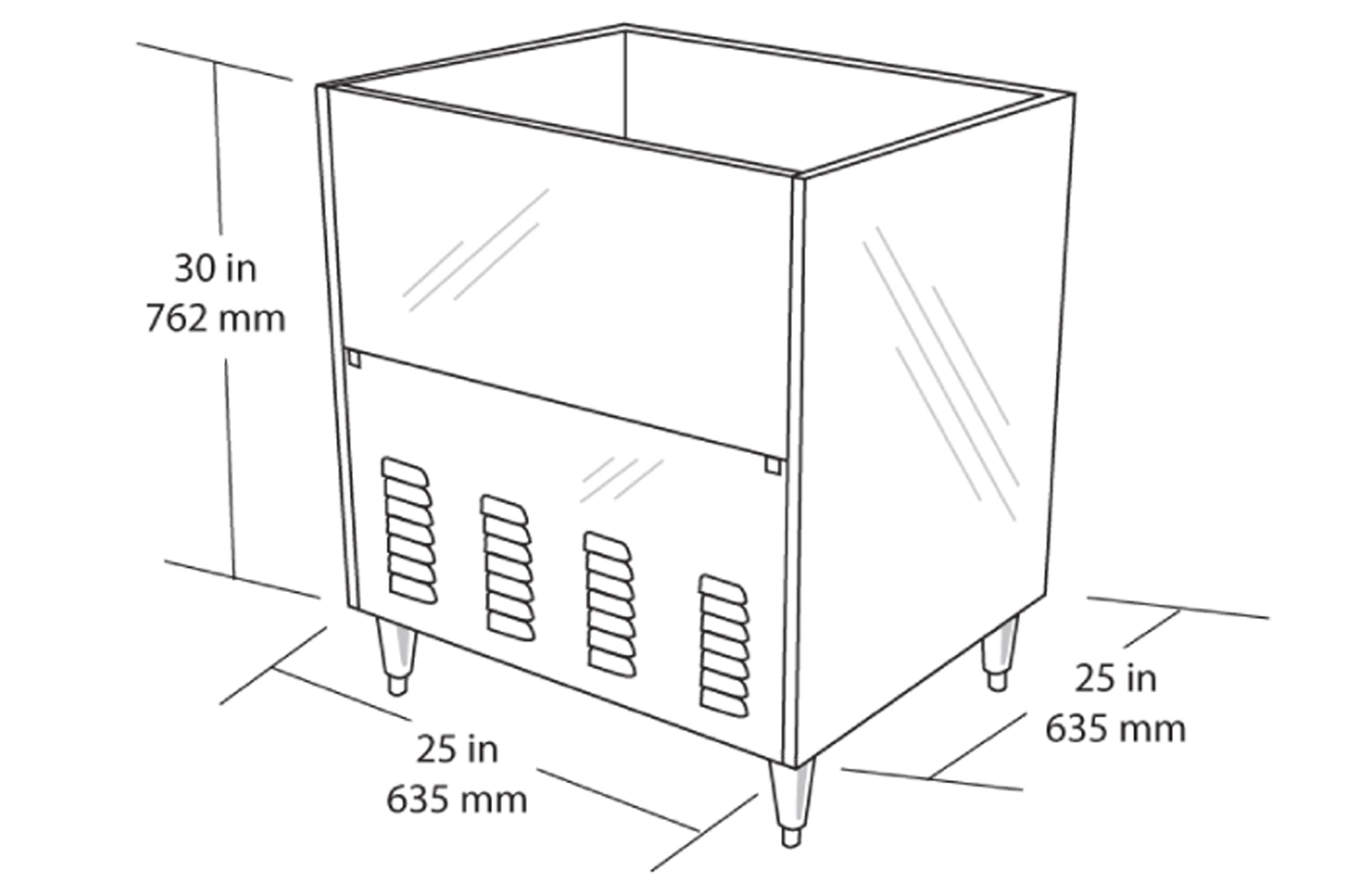 Lancer Cabinet Stand for 23 x 23 Drop-In Dispenser or Ice Bin - Heavy Duty Commercial Bar Accessory - Free Shipping - Perfect for Bars, Restaurants, and Hospitality Businesses