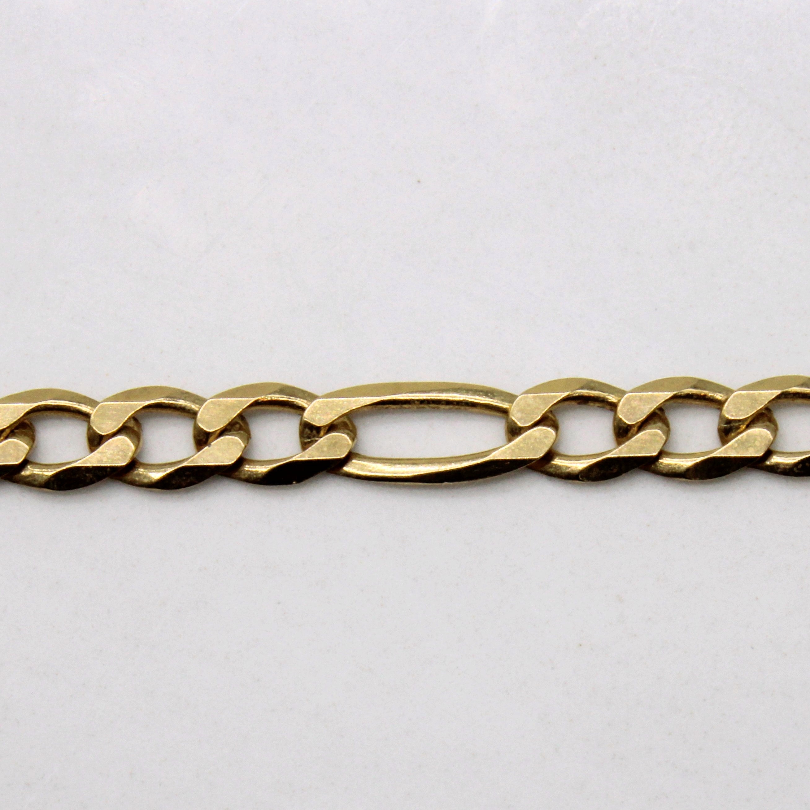 10K Yellow Gold Figaro Chain Necklace for Men - 20 Inch Classic Italian Link Design - Perfect for Gifts, Weddings & Everyday Wear