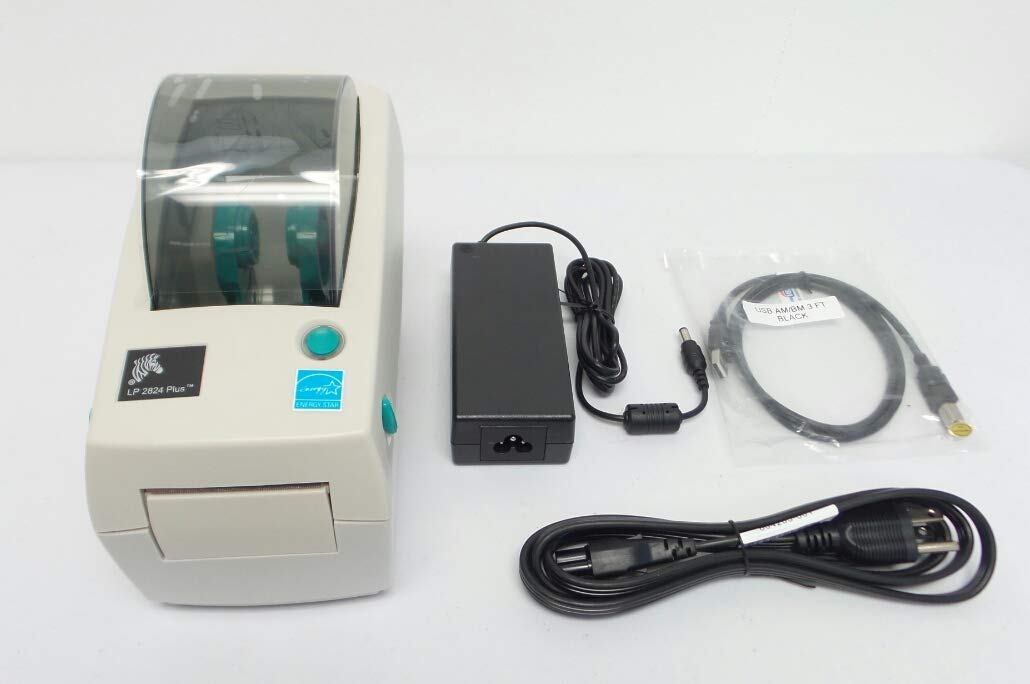 Renewed Zebra LP2824 Plus Label Printer with USB & Serial Port (P/N: 282P-201110-000) - Perfect for Shipping, Inventory & Barcode Labeling in Warehouses & Retail Stores