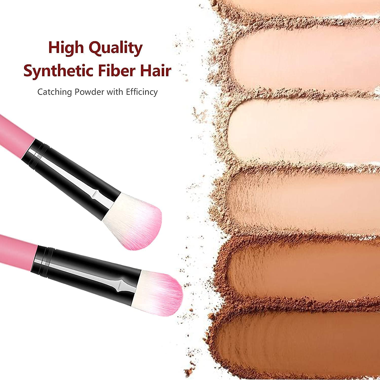 ZYCOFORD 12-Piece Makeup Brush Set with Storage Barrel - Soft Pink Vegan Brushes for Foundation, Blush, Eyeshadow & More - Perfect for Travel & Professional Makeup Artists