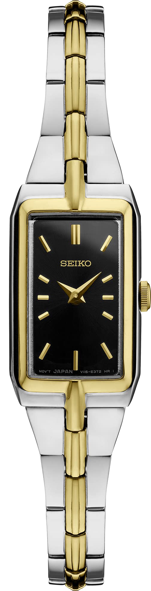 SEIKO Women's Stainless Steel Watch - Jewelry-Inspired Design with Push 3-Fold Bracelet, Scratch-Resistant Hardlex Crystal & 30m Water Resistance - Perfect for Office, Daily Wear & Special Occasions