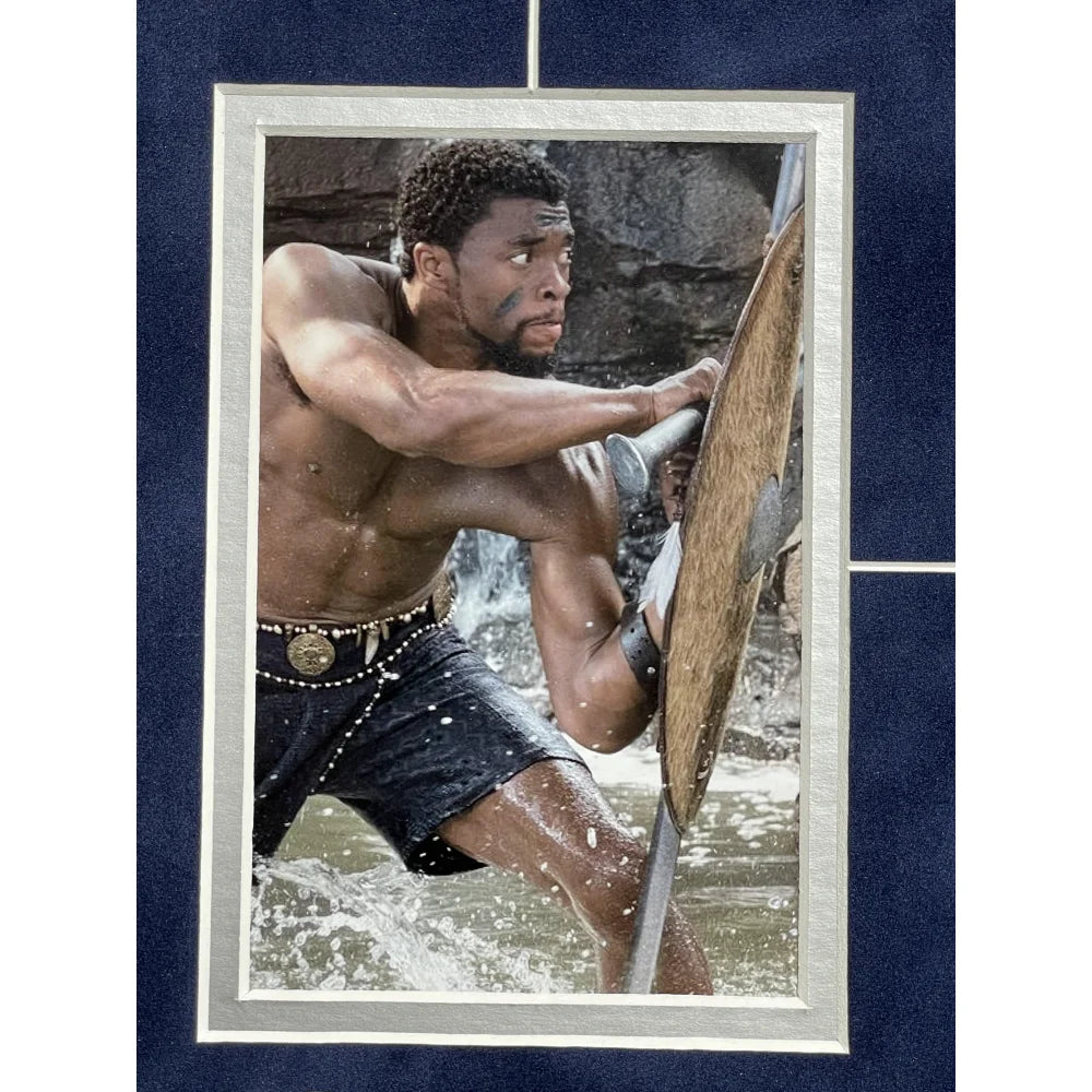 Chadwick Boseman Autographed Black Panther 8x10 Photo Framed with JSA COA - Signed Marvel Collectible - Perfect for Home Decor, Office Display & Superhero Fan Gifts