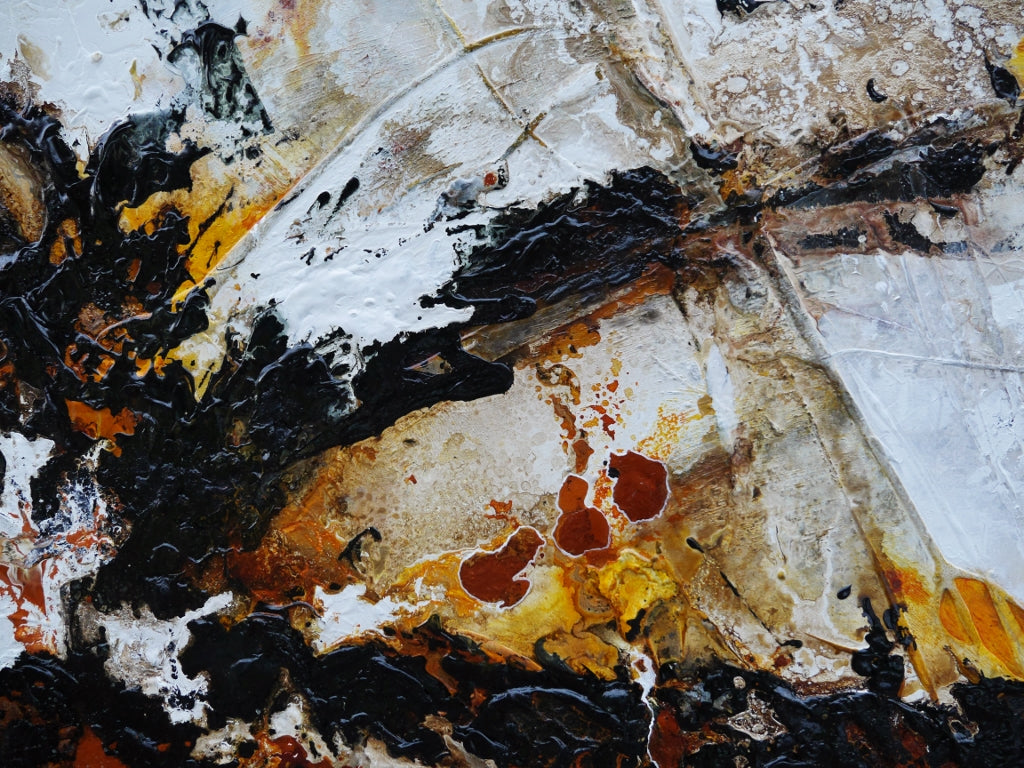 240cm x 100cm Modern Abstract Canvas Painting - Rustic Oxide Texture Wall Art for Living Room, Bedroom & Office Decor | Large Contemporary Artwork