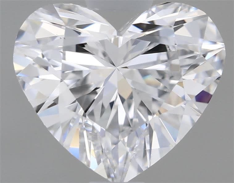 0.97 Carat D Color VS1 Clarity Heart-Shaped Lab-Grown Diamond for Engagement Rings & Fine Jewelry