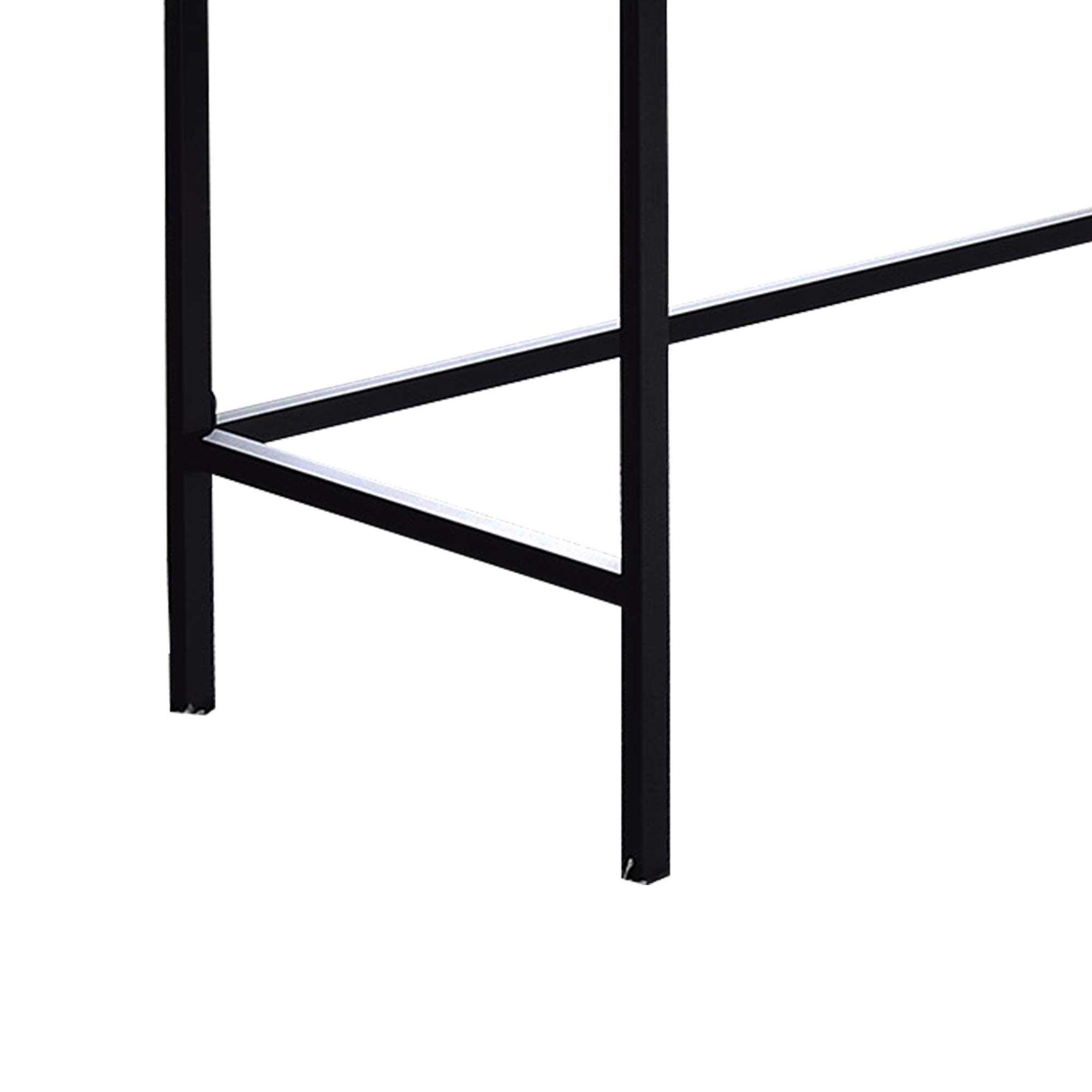 Benjara White and Black Wooden Desk with 2 Drawers & Sturdy Metal Frame - Perfect for Home Office, Study Room, or Dormitory Workspace
