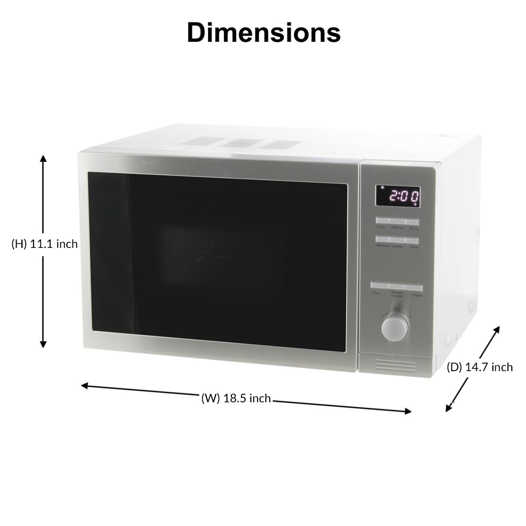 Equator Hybrid Combo Microwave and Convection Oven - 0.8 Cu.Ft Compact Countertop or Built-In Stainless Steel Appliance for Small Kitchens, Apartments, Dorms & RVs