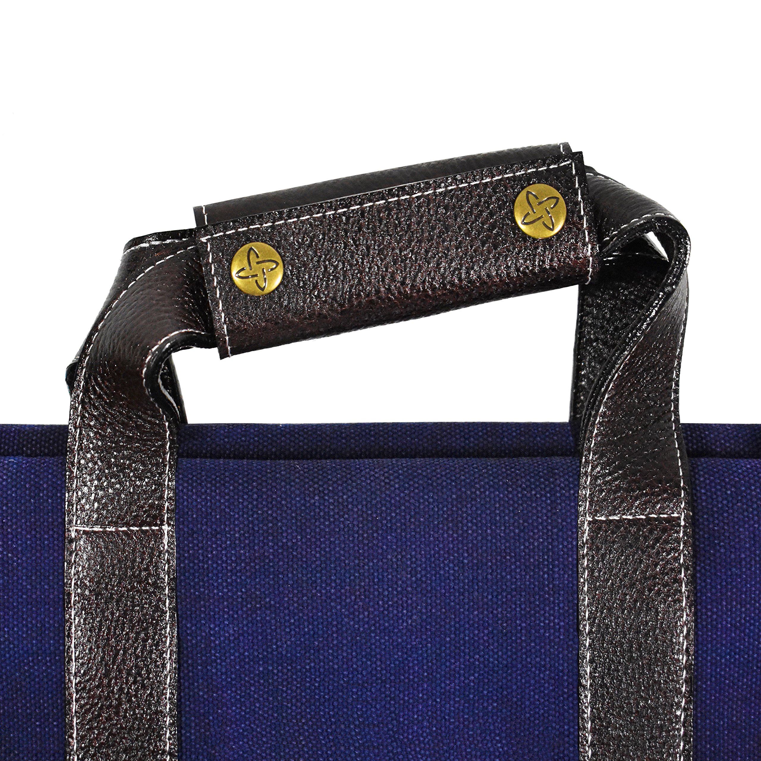 Boldric 17-Pocket Professional Chef Knife Roll Bag with Shoulder Strap - Heavy Duty Canvas Knife Case Organizer for Kitchen Tools, Utensils, Pens & Accessories (Navy) - Perfect for Chefs, Culinary Students & Traveling Cooks
